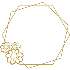 floral golden frame