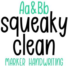 Squeaky clean marker handwriting font