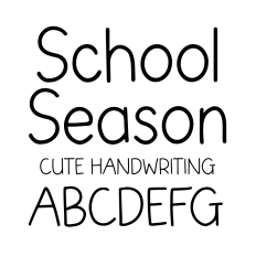 BFC School Season Simple Classroom Handwriting Font