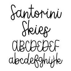 BFC Santorini Skies Handwriting Cursive Font