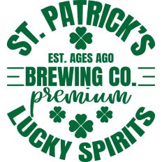 St. Patrick's Brewing Co. Premium Lucky Spirits Round Design