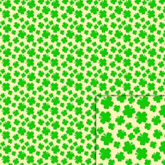 St. Patrick's Day Shamrocks on Cream Background Printable Pattern