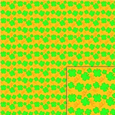 St. Patrick's Day Shamrocks on Gold Background Printable Pattern