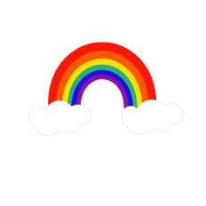 Rainbow with Clouds – Whimsical Design