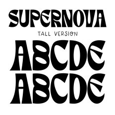 BFC Supernova Tall Modern Font