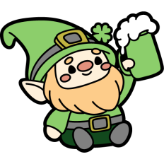 st patrick's day leprechaun with beer