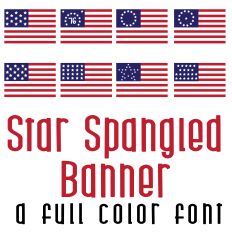 Star Spangled Banner Full Color Font