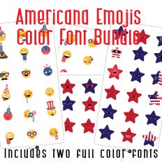 Americana Emojis Full Color Font Bundle