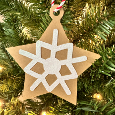 Gingerbread Star Paper Ornament