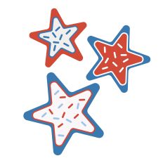 Patriotic Star Cookie Set - Layered