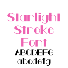 Starlight Stroke Font, Playful Sans Serif Font