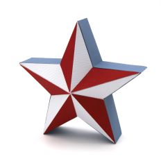 3D Patriotic Star