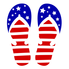 Stars and Stripes Flipflops