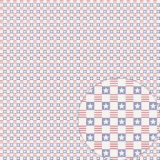 STARS AND STRIPES CHECKERBOARD PASTEL RED BLUE