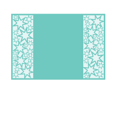 Stars Cutout A7 Greeting Card – Layered Template