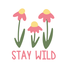 Wild Flower Layered Cut File, Stay Wild, Wild Flower Cut File