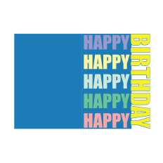 Happy Birthday A7 Card Cutout Design