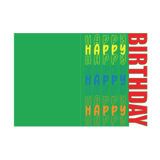 Stacked Happy Birthday A7 Card Cutout Design