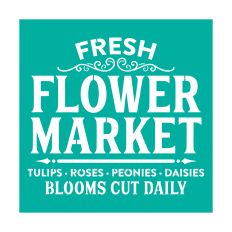 Fresh Flower Market Stencil