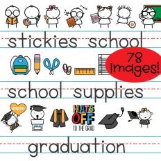 Stickies School Doodlebat Font Bundle