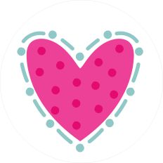 Stitched Pink Valentine’s Day Heart - Print and Cut