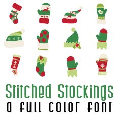 Stitched Stockings Full Color Font