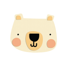 Doodle bear face svg cut file