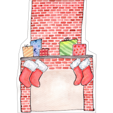 Watercolor Chimney Stockings
