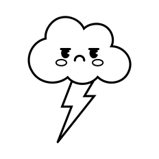 Cute Storm SVG | Weather Clipart | Designs for Silhouette