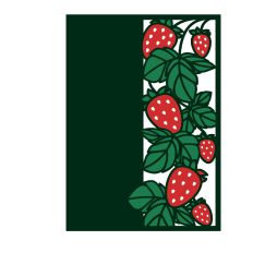Strawberries flat card