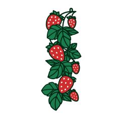 Strawberries bookmark