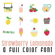 Strawberry Lemonade Full Color Font