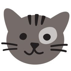 striped cat with eye patch