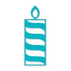 Striped Confetti Candle