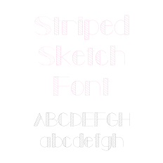 Stripes Sketch Font
