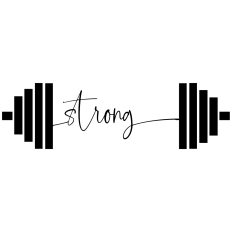 Strong Barbell Tshirt DIY SVG Silhouette Craft and Cut Design