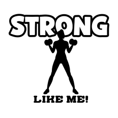 Strong Like Me - Dumbbell SVG | Motivational Fitness Cutting File