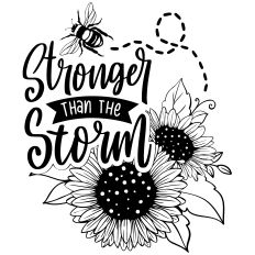 Stronger than the storm SVG Quote