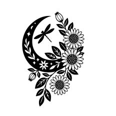 Crescent Moon Sunflowers 