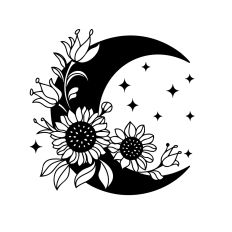 Crescent Moon Sunflowers 