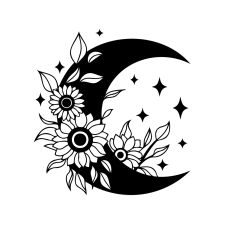 Crescent Moon Sunflowers 