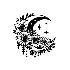 Crescent Moon Sunflowers 