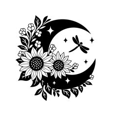 Crescent Moon Sunflowers 