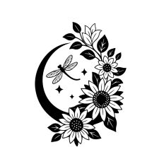 Crescent Moon Sunflowers 