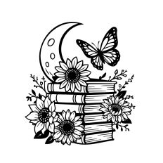 Floral books sunflowers