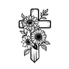 Floral Cross Sunflowers