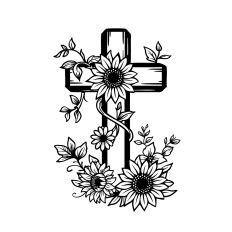 Floral Cross Sunflowers