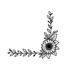 Sunflower Corner Frame