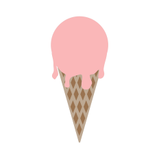 Sugar Ice Cream Cone with One Scoop