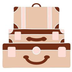 Suitcases Cut File 